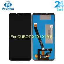 Para cubot original x19 display lcd + touch screen digitador assembléia peças de reposição para cubot x19s 5.93 polegada fhd +