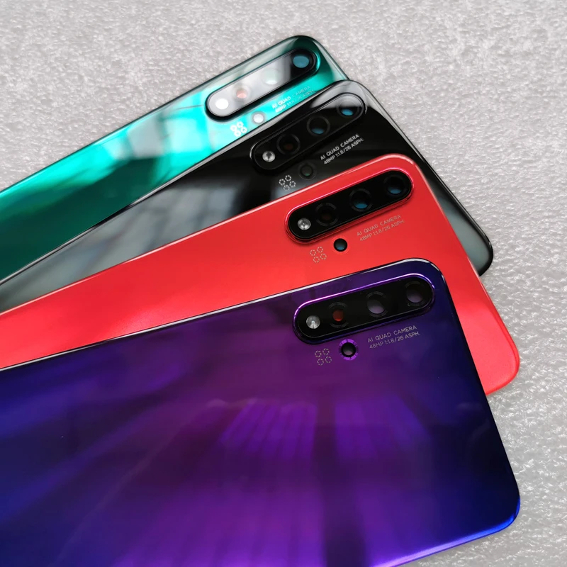 Для huawei Nova 5 Pro задняя крышка батарейного отсека стеклянная задняя крышка корпуса дверная камера стеклянная рамка Запасные детали