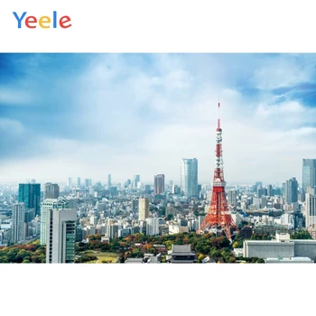 

Yeele Landscape City Buildings Tower Ins Sky Clouds Photography Backdrops Personalized Photographic Backgrounds For Photo Studio