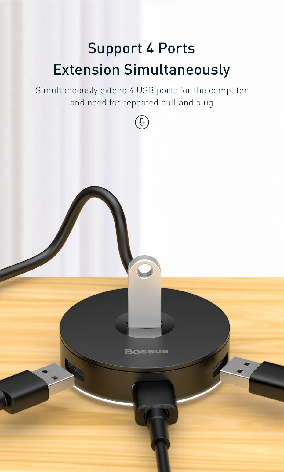 Baseus usb-хаб USB C для нескольких портов USB3.0 USB 3,0 type C концентратор разветвитель для Macbook Pro Air PC компьютер USB-C type-C HAB адаптер