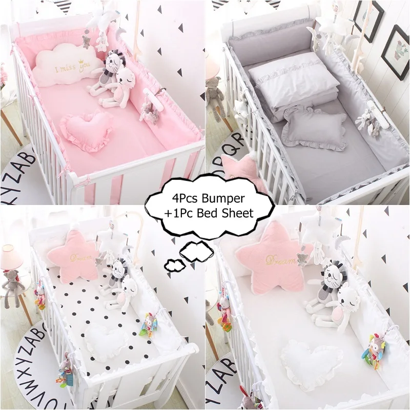 Baby Bumper Pillows Bedding-Set Crib-Protector Decor Newborn-Bed Cushion Cot Around Hot-Sale