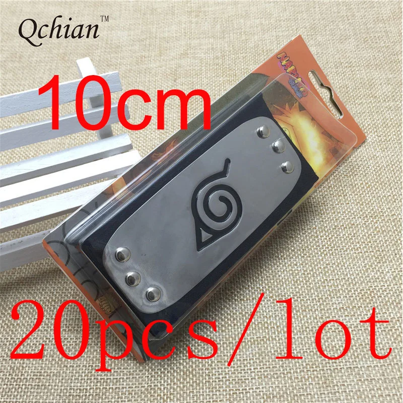 20 шт./лот Аниме Наруто головной убор Косплей головная повязка Rebel металлический