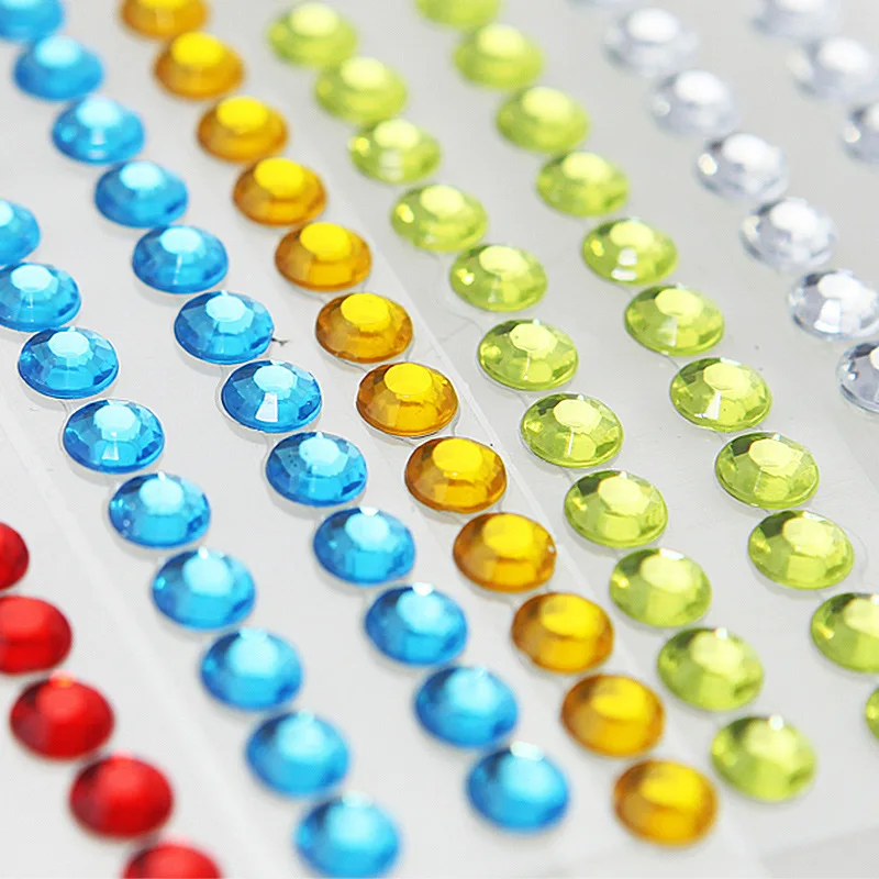 Drawing Toy Educational Drawing Toy 2/4/6pcs DIY Diamond Stickers Handmade Crystal Paste Painting Puzzle Toys Child Stickers Toy Random Color Diamond Gifts