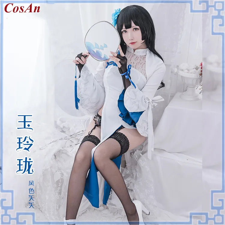 

Game Girls Frontline 95 Yee Chino Cosplay Costume The High Quality Fashion White Cheongsam Halloween Party Role Play Clothing