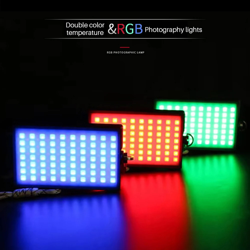 

RGB LED Video Light 2400K-10000K Dimmable On Camera Photography Lighting Video Vlog Studio Light For Sony Nikon DSLR Cameras