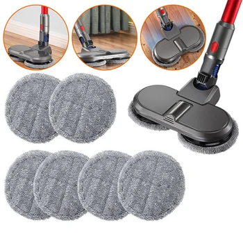 

1*Mop Head+6*Mop Cloth For Dyson V7 V8 V10 V11 Vacuum Cleaner Parts Replacement Accessories Home Attachment