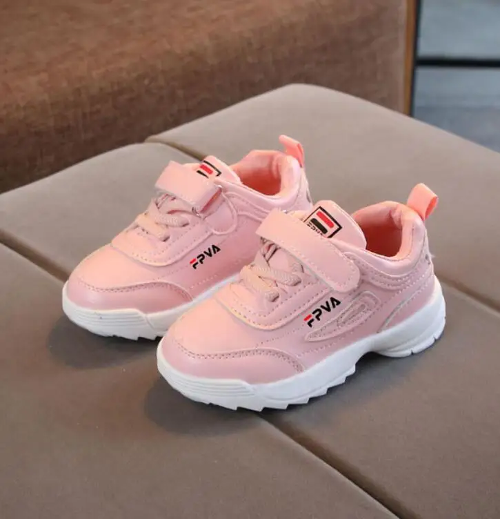 New Autumn Boys Girls Fashion Sneakers Baby/Toddler/Little Kids Leather Trainers Children School Sport Shoes Soft Running Shoes
