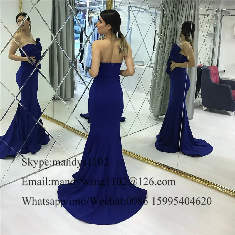 Mbcullyd Mermaid Prom Dresses Long Elegant Royal Blue Imported Evening Dress Formal Backless Vestidos de fiesta de noche