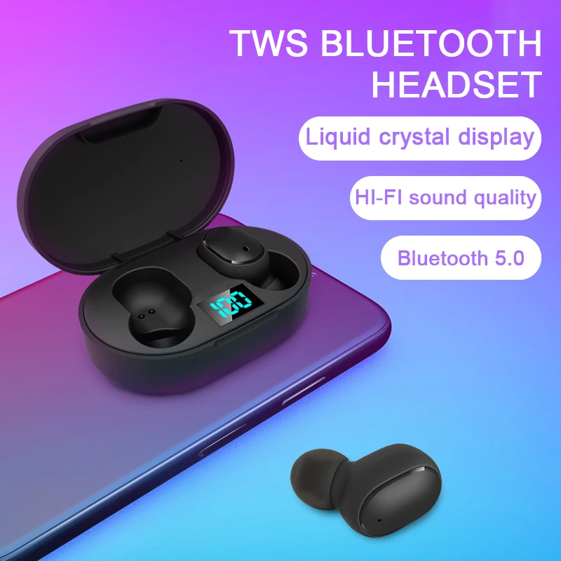 TWS Bluetooth наушники 5,0 настоящие Беспроводные наушники с микрофоном Handsfree AI управление для xiaomi Redmi наушники для iphone стерео гарнитура