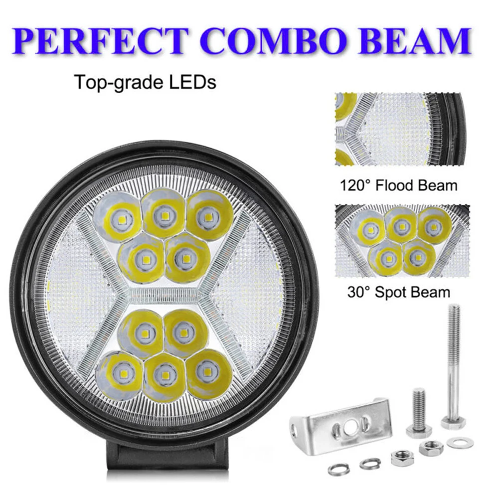 2x5 дюймов 400 Вт круглый светодиодный прожектор для вождения желтый DRL 6000K