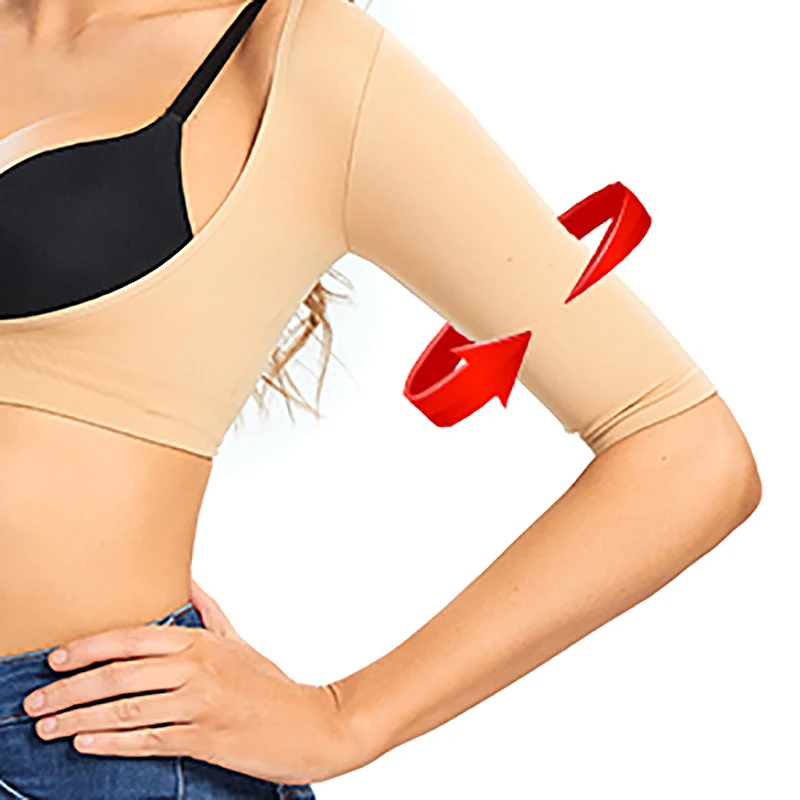 Arm Shapers for Women Compression Sleeves Post Surgical Slimming Sleeves Posture Corrector Tops Shapewear Body Shaper body shaper