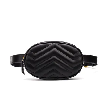 

Women's New Fashion High Quality Bags Pack Waist Bag Round Belt Bag Luxury Brand PU/Velvet Mini Chest Handbag