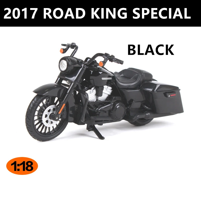 Maisto 1:18 шоссе King оригинальная Авторизованная модель мотоцикла из сплава игрушечный автомобиль Коллекционирование - Цвет: 2017