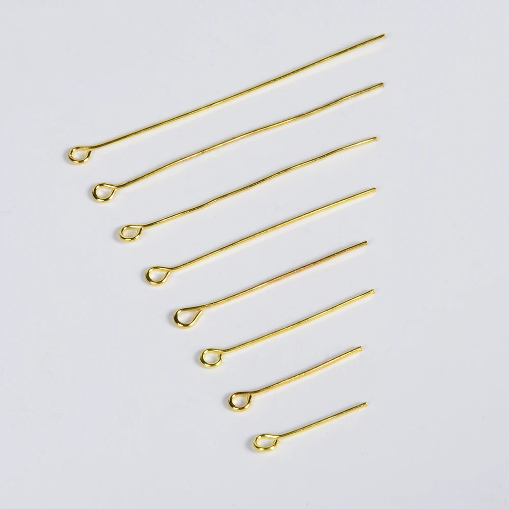 

200 Pcs Eye Headpins DIY Jewelry Accessories Needles Tassel Earrings Beading Eye Head Pins Findings For Jewelry Making Supplies