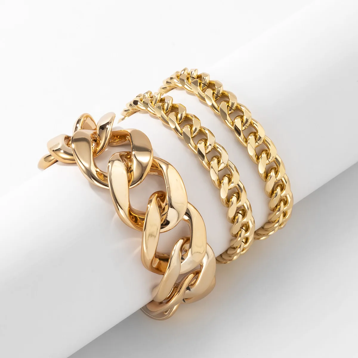 Charm Bracelet 3Pcs/Set Women's Hip Hop
