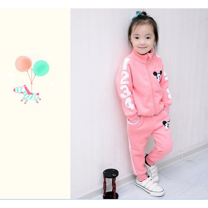 

Mickey Cartoon Printing Girls Clothing Sets For Autumn Children Clothing Suits 2019 Baby Girls Sweatshirts+Pants 2Pcs