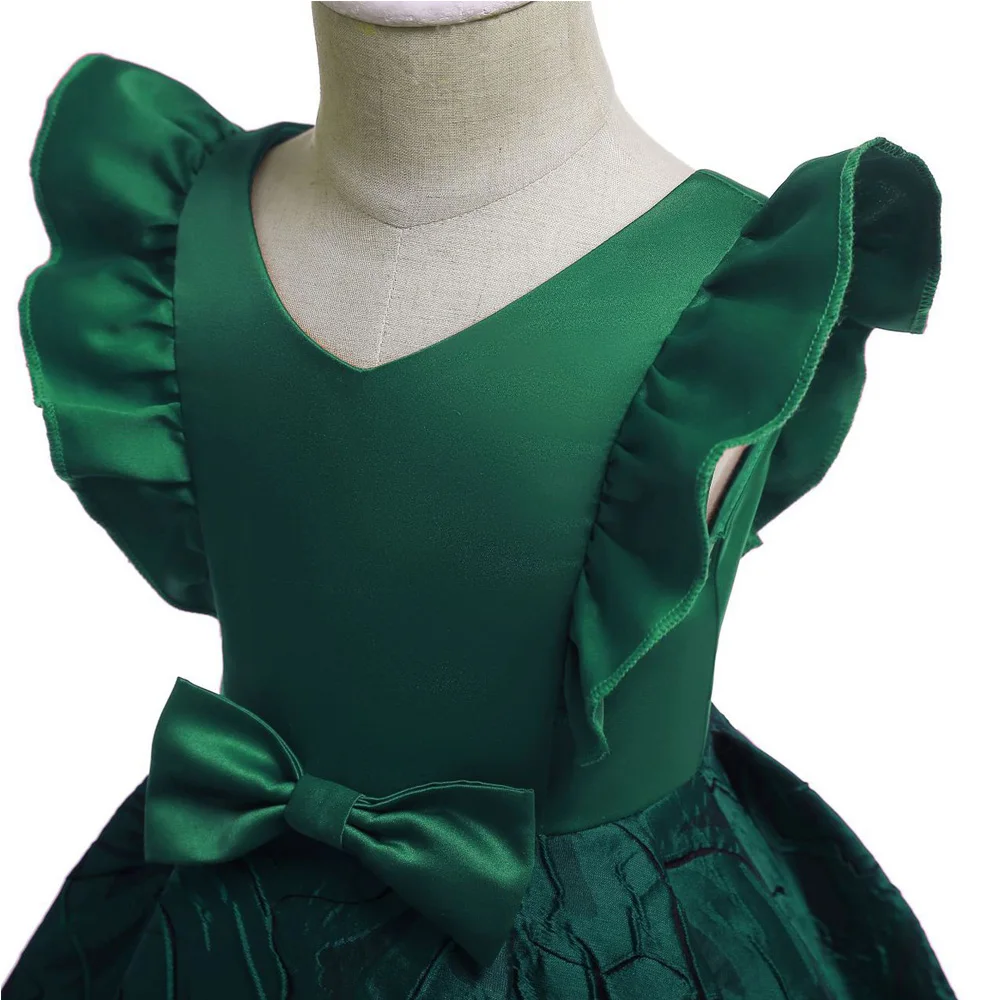 2 цвета, высокое качество, vestidos, детское рождественское свадебное торжественное платье принцессы с цветочным узором для девочек детские праздничные платья на день рождения