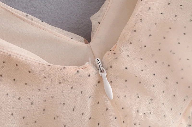 Fashion Za Sweet Women Vintage Cotton New Fashion Elegant Lady V Neck Half Sleeve A-line Summer Sexy Chiffon Dress