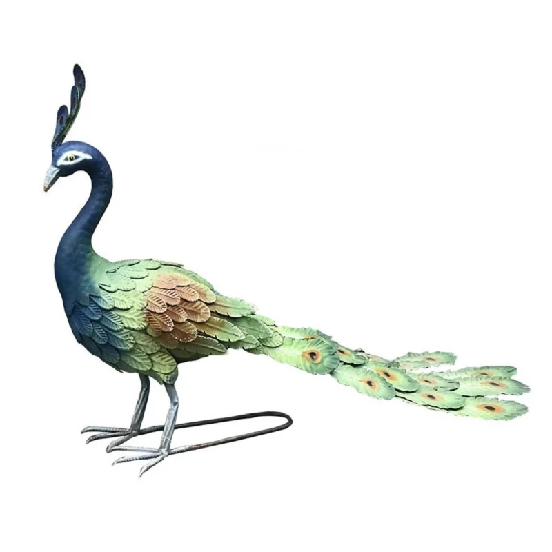 82cm European Country Peacock Statue Iron Crafts Peacock Coopen Animal Arts Sculpture Outdoor Garden Courtyard Decoration R2963 Statues Sculptures Aliexpress