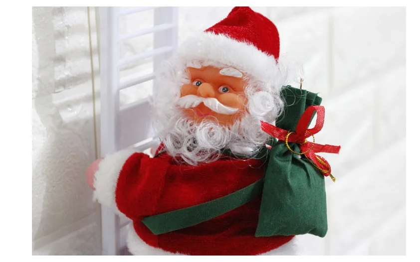 Zhenwei Electric Ladder Santa Claus Climbing Ladder Electric Santa Claus Climbing Ladder Cross Border Toys Christmas