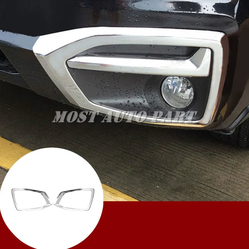 ABS Chrome Front Fog Light Trim Cover 2pcs For Subaru Forester 2016