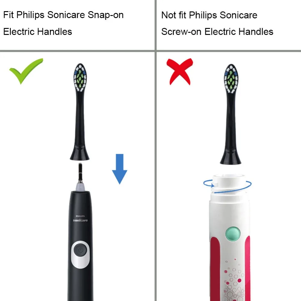 16 шт. YH729 сменные насадки для щеток Phillips Sonicare Diamond Clean Премиум электрическая зубная щетка головки напоминание щетинки