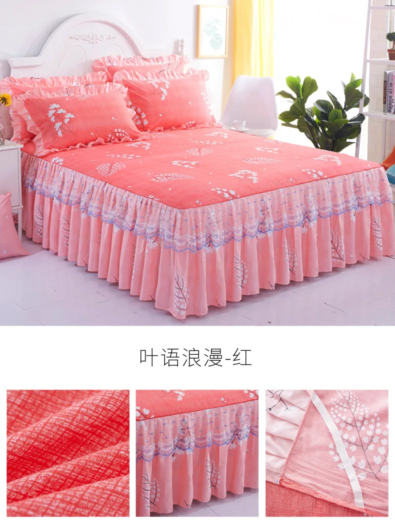 Dreampatar модная удобная кровать с красным принтом, Тюлевая романтическая кружевная окантовка, одинарная Мягкая Наволочка BY247A