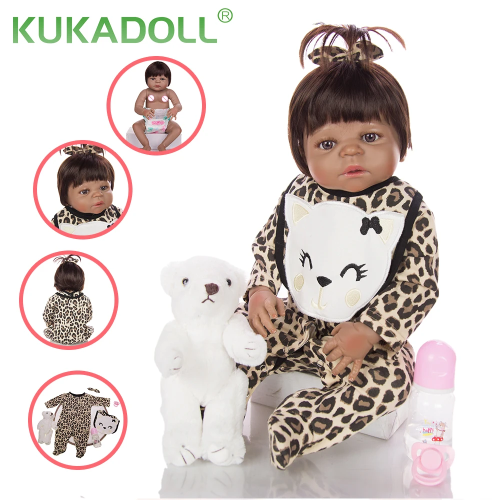 KUKADOLL 57 см силиконовые куклы-реборн на все тело куклы ручной работы для девочек