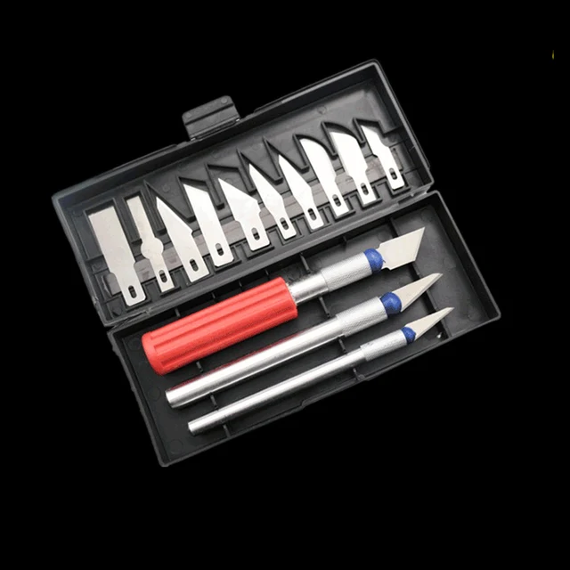 Leather Cutting Tools Exacto Knife Blades 13 Piece Kit Craft Set for Crafting Cutter Hobby Pen Razor Exacto Caving Knifes a