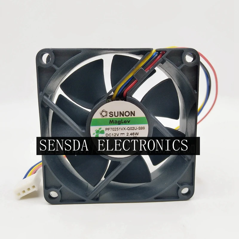 para Sunon 7025 12v 2.46w Fios do Gabinete de Alimentação Ventilador de Radiação Pf70251vx-q02u-s99