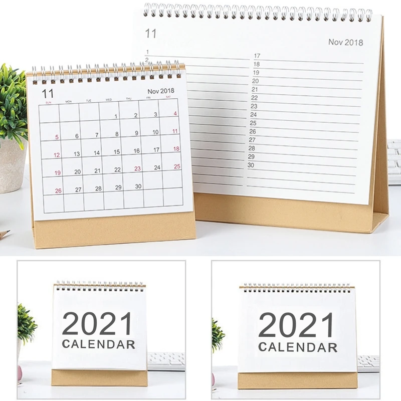 2021 Calendario de Escritorio Inglés bobina diario mensual Agenda de planificación anual del programa Dropshipping. Exclusivo.
