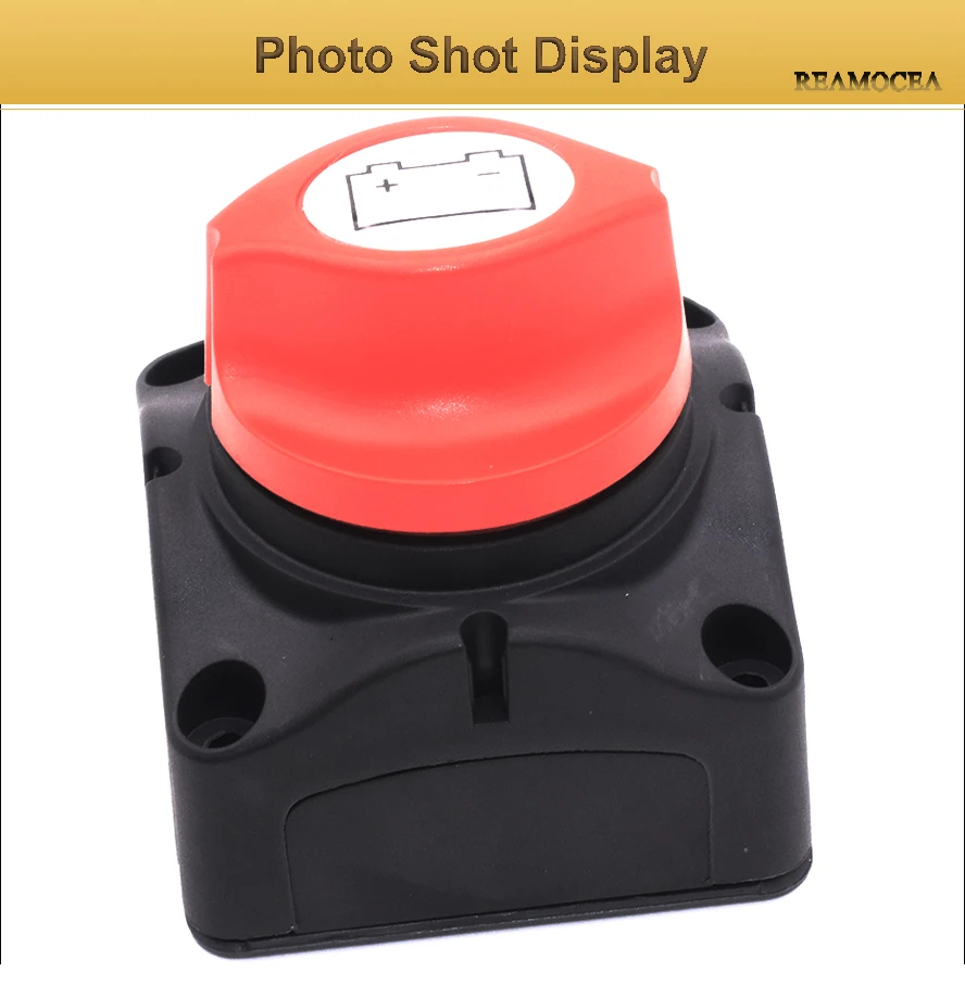 Reamocea 600A 12 В/24 В автомобильный аккумулятор изолятор главный переключатель аварийной остановки полюс сепаратор отрезать ВКЛ ВЫКЛ большой для внедорожника RV Морской лодки