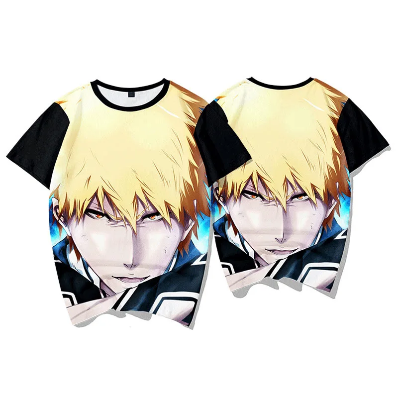 Аниме Bleach косплей Aizen Sousuke футболка с короткими рукавами принтом Kurosaki Ichigo