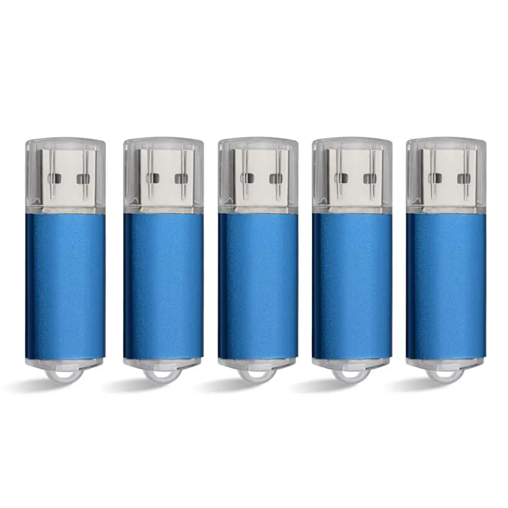 TOPESEL-memoria USB 2,0, paquete de 5 unidades, 1GB, 2GB, 4GB, 8GB, 32GB, 64GB, Memoria USB