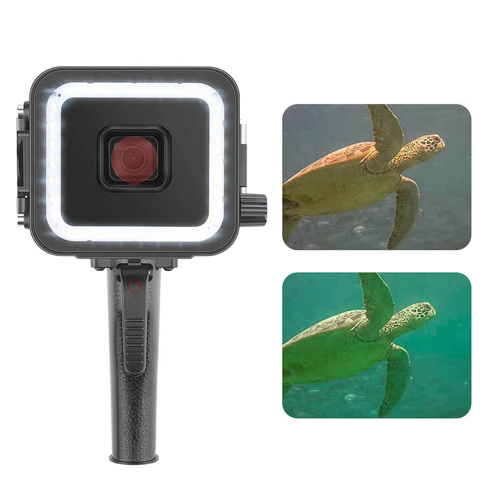 

Adjustable Rechargeable Flash Led Underwater Video Red Filter Diving Light Photography Lamp Waterproof For Gopro Hero 5 6 7