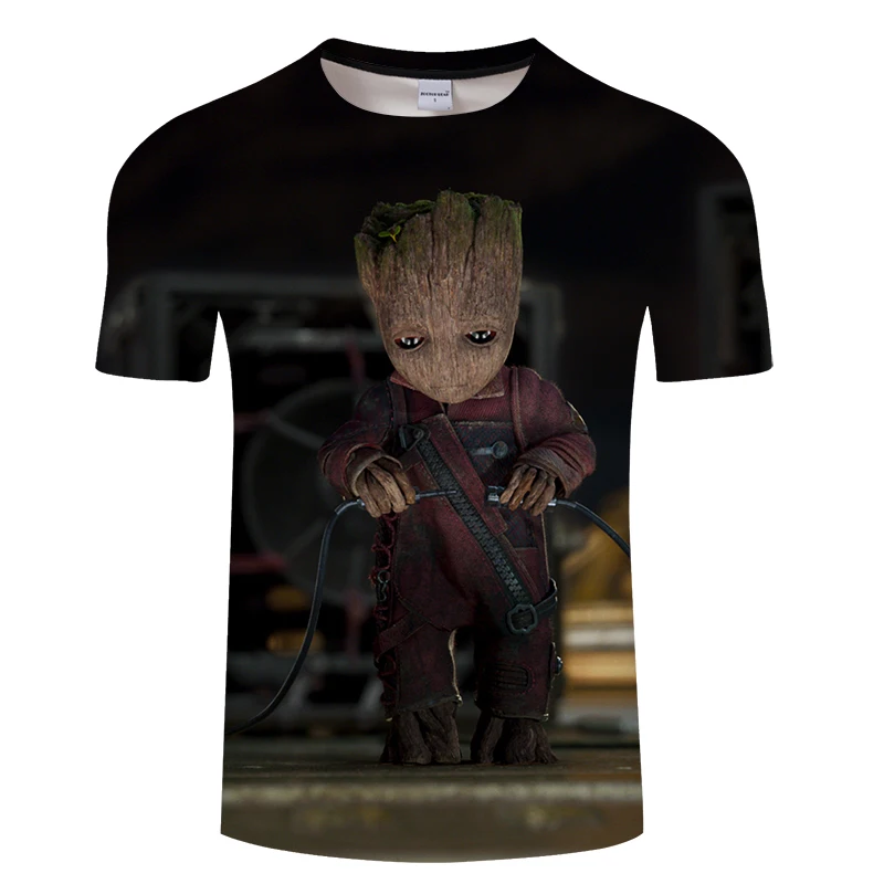 Футболка с принтом Groot для мужчин и женщин дизайнерские футболки guardions of the Galaxy