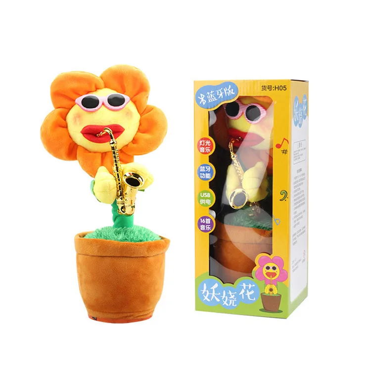 

Enchanting Flower Electric Sunflower Douyin Toy Bluetooth Can Sing And Dancing-Play the Saxophone Plush Gift