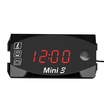

Digital Display Motorcycle Electronic Clock Thermometer Voltmeter Three-In-One IP67 Waterproof Dust-proof LED Watch Universal