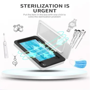 

Portable Phone Sanitizer Uv Sterilizer Multi Function Mask Sterilizer Makeup Ultraviolet Disinfectant Machine Disinfector Tool
