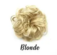 Прямая Стильные резинки для волос Синтетические шиньоны для наращивания лента для волос конский хвост пучки волос булочки для волос - Цвет: Blonde