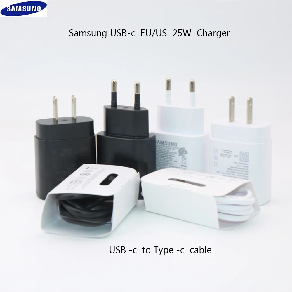 

Samsung Original Galaxy Wall Charger For Note10 9 8 s9 S8 plus 9V2.77A Adaptive Fast Charging Travel Adapter &Usb Type C Cable