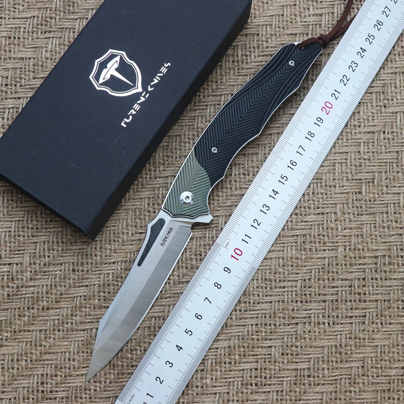 

FURENC KNIVES folding knife bearing Sandvik 14C28N blade titanium + g10 handle outdoor camping multi-purpose hunting EDC tools