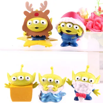 

5pcs/set Toy Story Action Figure Winter Party Alien Figures PVC Collectible Model Toys for Kids Mini Dolls Christmas Gift