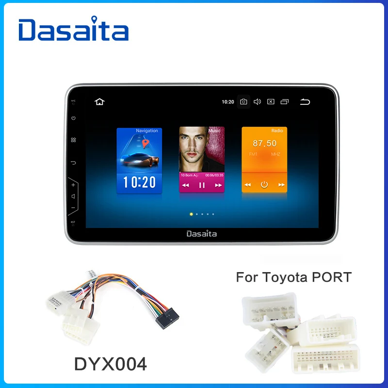 for Toyota Dasaita Универсальный 2 Din радио Android 9,0 gps навигация 10," ips мульти сенсорный экран 1080P видео автомобильный стерео мультимедийная система - Цвет: for Toyota