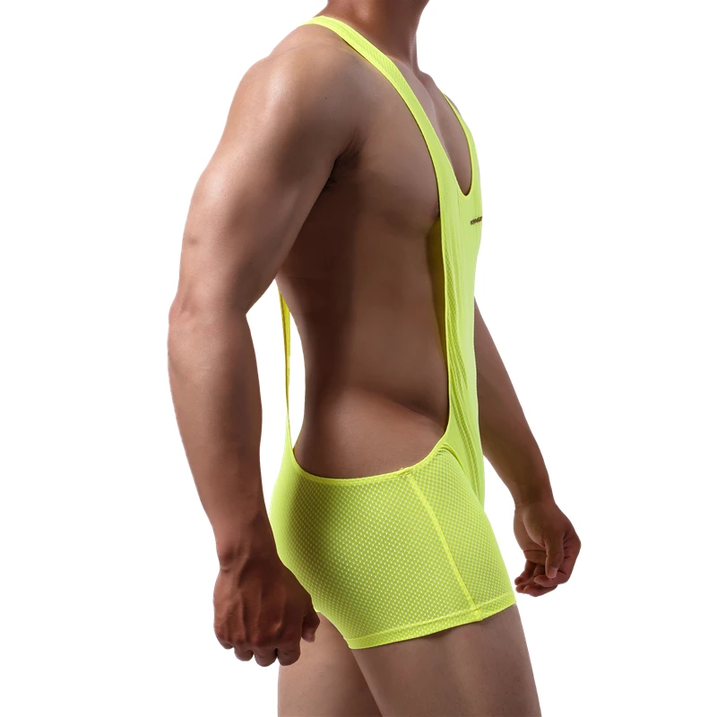 Men Undershirt Bugle Pouch Boxers Underwear Wrestling Singlet Fitness Sexy Men Bodysuit One-Piece Jumpsuit Leotard Tank Tops