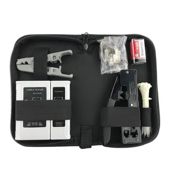 

Network Cable Clamp Set Crystal Head Combination Kit Network Wiring Tool Portable Practical Network Cable Clamp