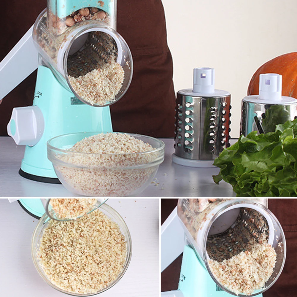 Многофункциональная Бытовая кухонная барабанный измельчитель фруктов и овощей Поворотная Терка Ломтерезка