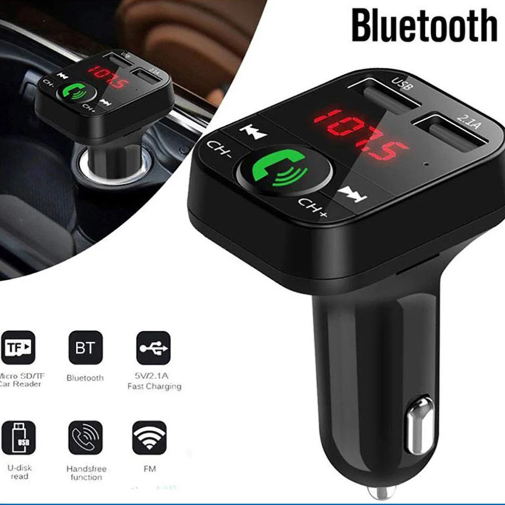Car usb and cigarettes lighter charger Bluetooth Kit FM Transmitter Car