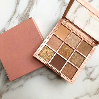 

9 Color Nude Creamy Pigmented Professional Mini Shadow Kit Eyeshadow Palette Makeup Cosmetics Diamond Glitter Metallic