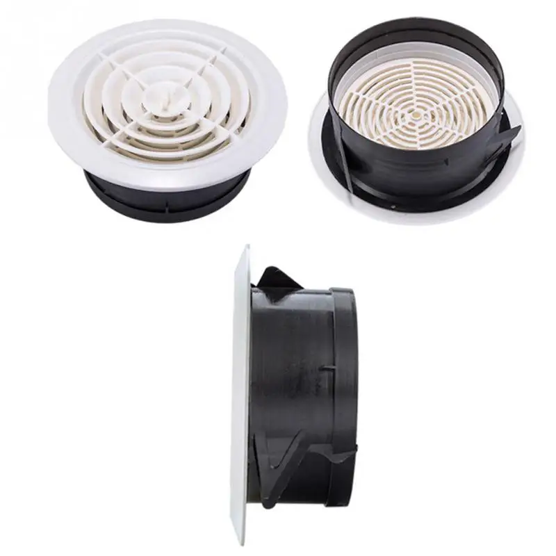 

Durable Office Round Ventilation Air Vent ABS Universal Adjustable Exhaust Louver Grille Cover Easy Install Kitchen Soffit Parts